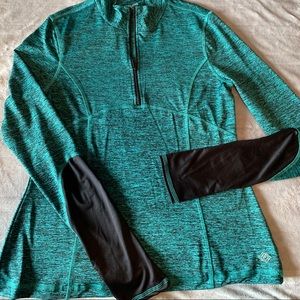 blue and black ZELOS pullover!